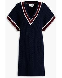 Victoria Beckham - Cable-knit Mini Dress - Lyst