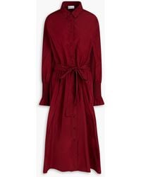 RED Valentino - Gathered Taffeta Midi Dress - Lyst