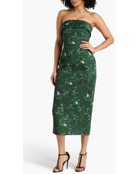 slim fit dress slacks Capucine Dress In Ditsy Rose On Navy Taffeta Faille