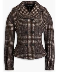 Dolce & Gabbana - Double-Breasted Prince Of Wales Checked Wool-Blend Felt Jacket - Lyst