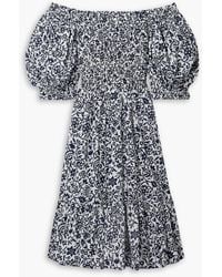 Polo Ralph Lauren - Elery Off-The-Shoulder Printed Cotton Midi Dress - Lyst