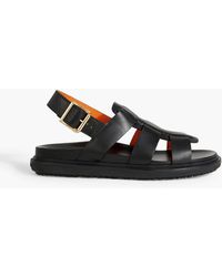 Marni - Fussbett slingback-sandalen aus leder - Lyst