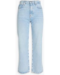 FRAME - Le Jane Crop High-Rise Straight-Leg Jeans - Lyst