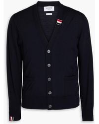 Thom Browne - Cardigan aus einer wollmischung mit streifen - Lyst