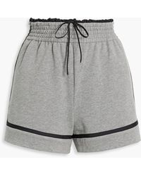 3.1 Phillip Lim Boxer Shorts Aus Popeline Aus Einer Baumwollmischung Mit Streifen in Weiß Damen Bekleidung Kurze Hosen Mini Shorts 
