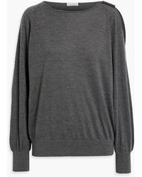 Brunello Cucinelli - Cutout Bead-embellished Cashmere And Silk-blend Sweater - Lyst