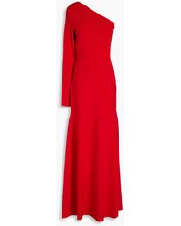 Victoria Beckham - One-shoulder Stretch-knit Maxi Dress - Lyst