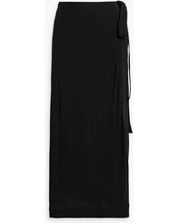 TOTEME - Stretch-jersey Midi Wrap Skirt - Lyst