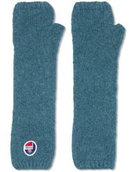 Fusalp Brushed Knitted Fingerless Gloves - Blue