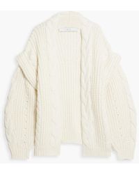 IRO - Ynara Cable-knit Wool-blend Cardigan - Lyst
