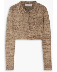 Christopher Esber - Cropped Marled Ribbed-knit Cardigan - Lyst