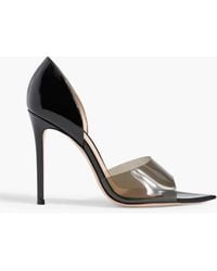 Gianvito Rossi - Bree 105 Pvc-Trimmed Patent-Leather Pumps - Lyst