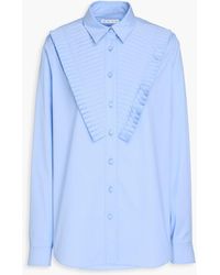 Area - Pintucked Cotton-blend Poplin Shirt - Lyst