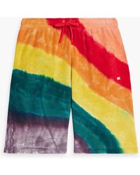 Acne Studios - Tie-dyed Cotton-terry Drawstring Shorts - Lyst