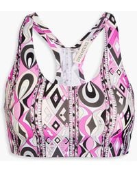 PUCCI - Printed Stretch-jersey Sports Bra - Lyst