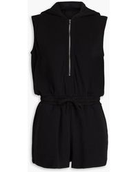 ATM - French Cotton-terry Hooded Playsuit - Lyst