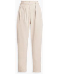 Brunello Cucinelli - Pleated High-rise Tapered Jeans - Lyst