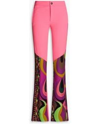 PUCCI - Printed Crepe Bootcut Pants - Lyst