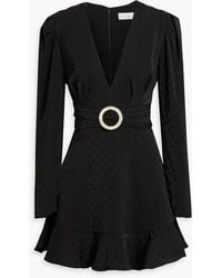 Rebecca Vallance - Golightly Embellished Satin-jacquard Mini Dress - Lyst