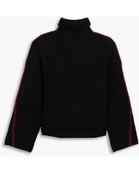 Rag & Bone - Ingrid rollkragenpullover aus gerippter wolle mit details im überwendlichstich - Lyst