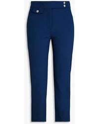 Veronica Beard - Renzo Cropped Crepe Slim-leg Pants - Lyst