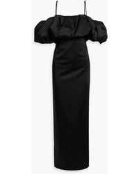 Jonathan Simkhai - Dorina Cold-Shoulder Ruffled Taffeta Maxi Dress - Lyst