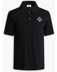 Sandro - Appliquéd Cotton-Piqué Polo Shirt - Lyst