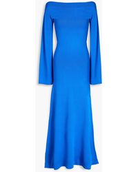 By Malene Birger - Sima Off-the-shoulder Knitted Maxi Dress - Lyst
