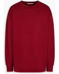Acne Studios - Embroidered Cotton-fleece Sweatshirt - Lyst