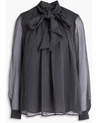 Claudie Pierlot - Pussy-Bow Crepon Blouse - Lyst