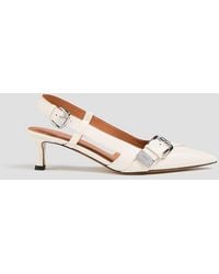 Maje - Leather Slingback Pumps - Lyst