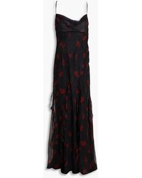 Nicholas - Ruffled Floral-print Silk-chiffon Gown - Lyst