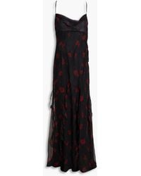 Nicholas - Ruffled Floral-print Silk-chiffon Gown - Lyst