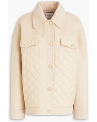 Sandro - Aldric Quilted Shell And Wool-felt Jacket - Lyst