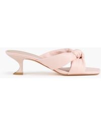 Stuart Weitzman - Playa Knotted Leather Mules - Lyst