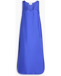 Loulou de Saison - Nada Silk-twill Midi Dress - Lyst