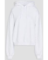 T By Alexander Wang - Logo-print French Cotton-blend Terry Hoodie - Lyst