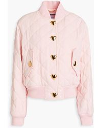 Moschino - Quilted Crepe Bomber Jacket - Lyst