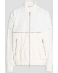 Brunello Cucinelli - Poplin-Paneled French Cotton-Blend Terry Jacket - Lyst