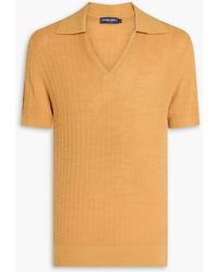 Frescobol Carioca - Joaquim Ribbed Cotton-Blend Polo Shirt - Lyst