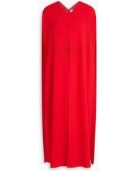 ROKSANDA - Midikleid aus crêpe mit gürtel und cape-effekt - Lyst