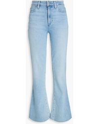 PAIGE - Laurel Faded High-Rise Bootcut Jeans - Lyst