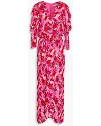 IRO - Opara Wrap-effect Printed Crepe Maxi Dress - Lyst