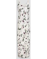 Stella McCartney - Printed Silk-twill Maxi Slip Dress - Lyst