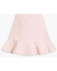Valentino Garavani - Skirt-effect Ruffled Wool And Silk-blend Shorts - Lyst