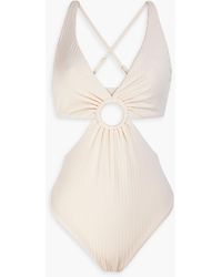 Onia - Marisole Cutout Ribbed Swimsuit - Lyst