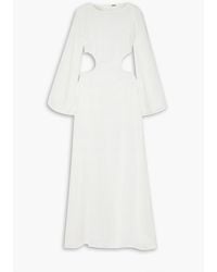 Cult Gaia - Kamira Open-back Cotton And Linen-blend Maxi Dress - Lyst