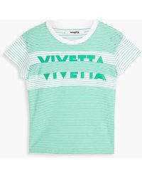 Vivetta - T-shirt aus baumwoll-jersey mit print - Lyst
