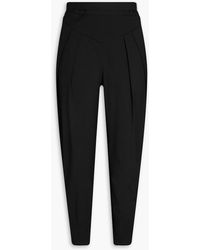 RED Valentino - Cropped Twill Tapered Pants - Lyst