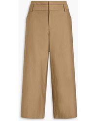 Vince - Cotton And Wool-Blend Twill Culottes - Lyst
